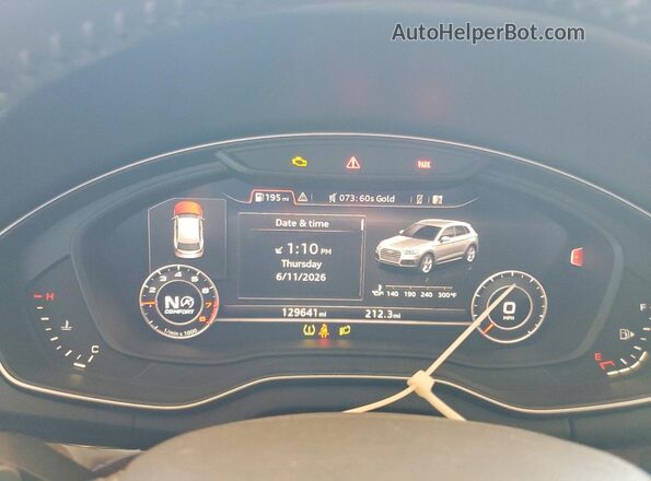 WA1BNAFYXJ2009558 2018 AUDI Q5 Black Vista del cuadro de instrumentos