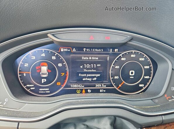 WA1BNAFYXJ2199510 2018 AUDI Q5 Black Սարքավորումների վահանակի տեսք