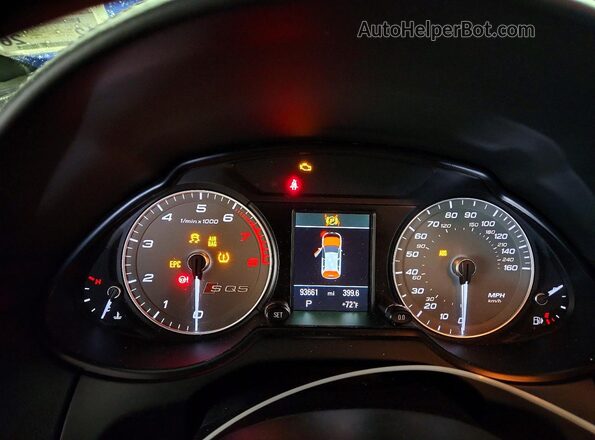 WA1CCAFP8GA134297 2016 AUDI SQ5 Blue Instrument cluster view
