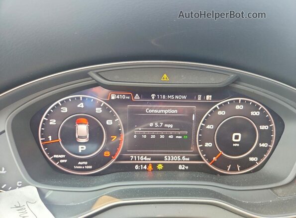 WA1CNAFY2J2051243 2018 AUDI Q5 Silver Vista del cuadro de instrumentos