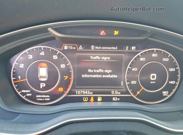 WA1CNAFY4J2029759 2018 AUDI Q5 Gray Սարքավորումների վահանակի տեսք