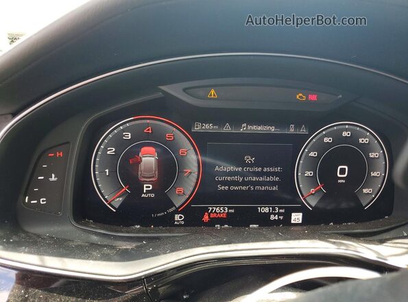 WA1CVAF18KD034651 2019 AUDI Q8 White ხელსაწყოთა პანელის ხედი