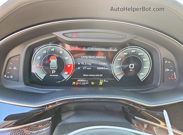 WA1CWBF10ND001666 2022 AUDI SQ8 Black Instrument cluster view