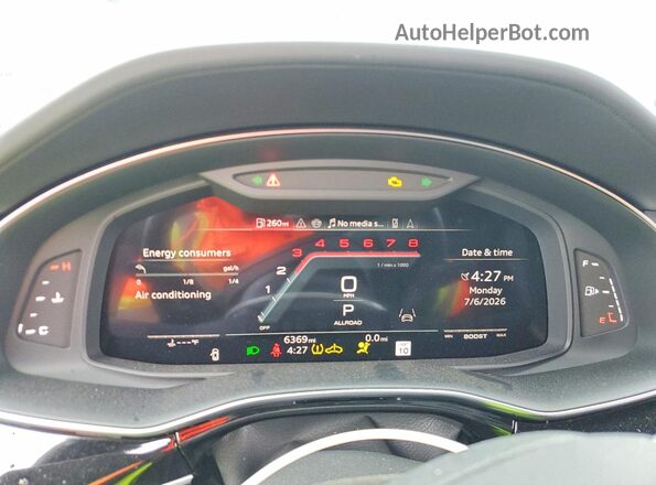 WA1CWBF10SD034050 2025 AUDI SQ8 Синий Вид щитка приборов