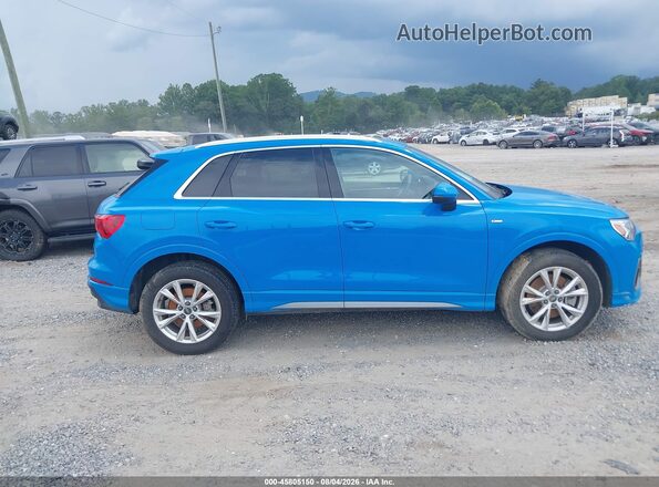 WA1DECF31P1105702 2023 AUDI Q3 Blue Rear interior view
