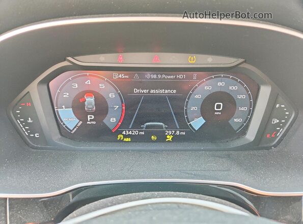 WA1DECF32N1010286 2022 AUDI Q3 Черный Вид щитка приборов
