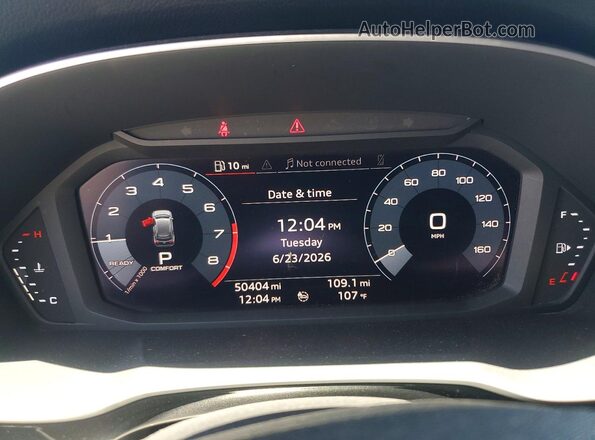 WA1DECF33L1028051 2020 AUDI Q3 Black ხელსაწყოთა პანელის ხედი