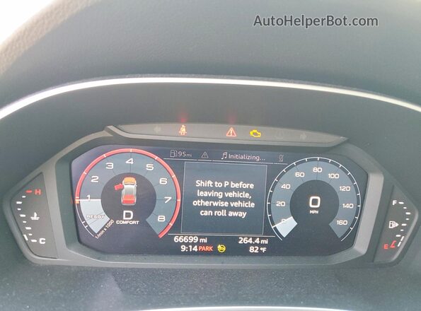WA1DECF33M1098019 2021 AUDI Q3 White Widok zestawu wskaźników