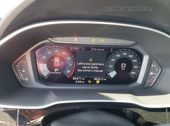 WA1DECF34N1021404 2022 AUDI Q3 Blue Instrument cluster view