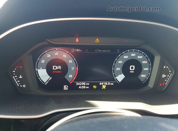 WA1DECF34N1119431 2022 AUDI Q3 White ხელსაწყოთა პანელის ხედი