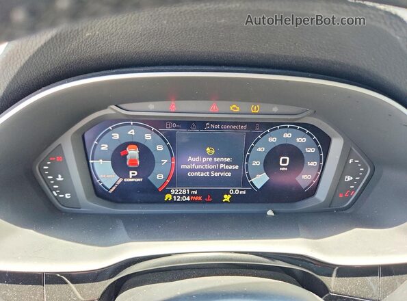 WA1DECF38M1010758 2021 AUDI Q3 White ხელსაწყოთა პანელის ხედი