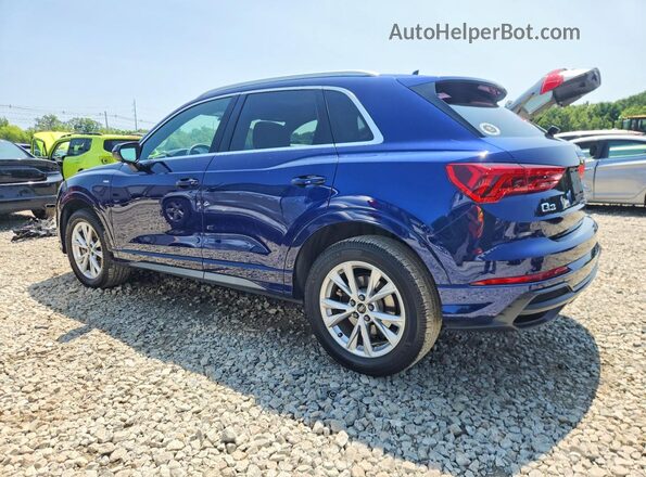 WA1DECF38M1017080 2021 AUDI Q3 Blue Trasero izquierdo