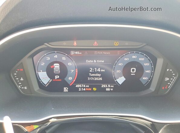 WA1DECF38M1036678 2021 AUDI Q3 White Вид щитка приладів