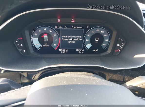 WA1DECF38N1088880 2022 AUDI Q3 Gray Вид задніх сидінь