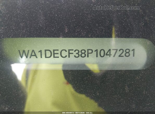 WA1DECF38P1047281 2023 AUDI Q3 Black Вид підкапотного простору
