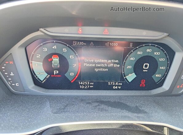 WA1DECF38R1055738 2024 AUDI Q3 Blue Instrument cluster view