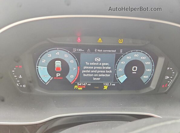 WA1DECF3XN1139067 2022 AUDI Q3 Black Вид щитка приладів