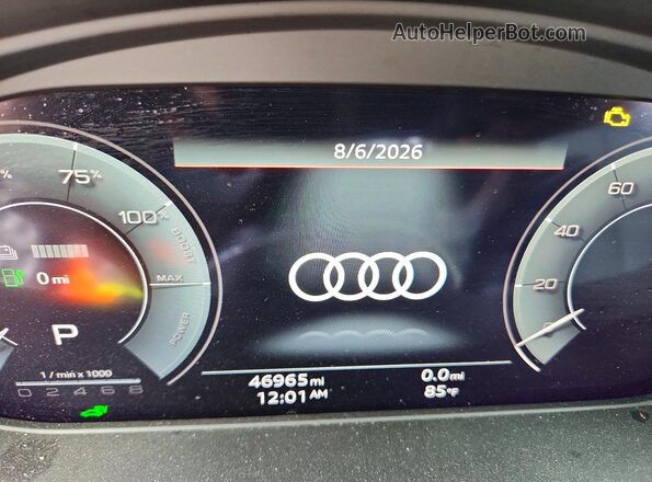 WA1E2AFY6M2026481 2021 AUDI Q5 Black Вид щитка приладів
