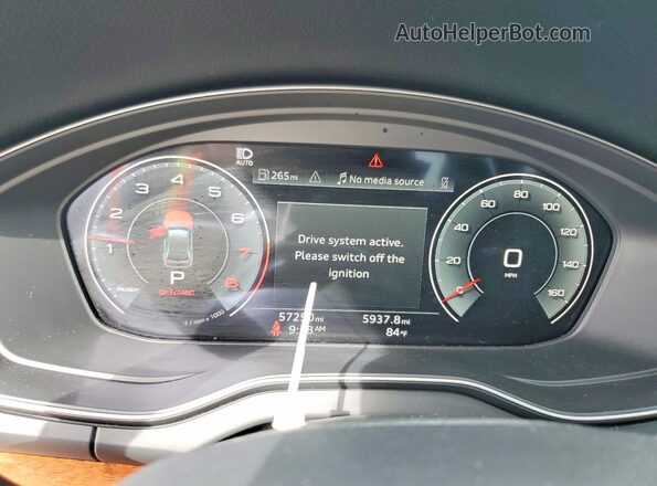 WA1EAAFY0P2060102 2023 AUDI Q5 Белый Вид щитка приборов