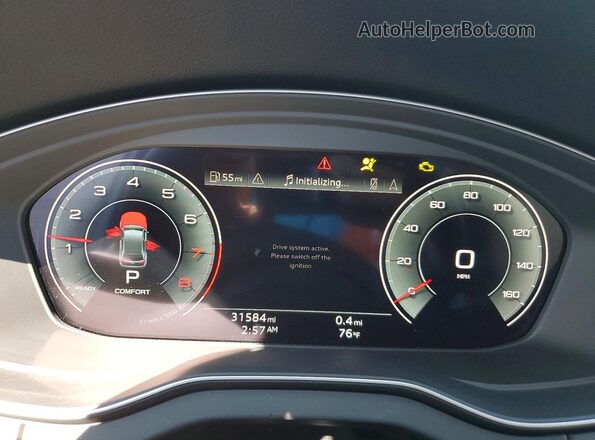 WA1EAAFY1R2052058 2024 AUDI Q5 White Widok zestawu wskaźników