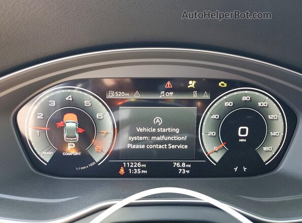 WA1EAAFY2R2108735 2024 AUDI Q5 Black Вид щитка приладів