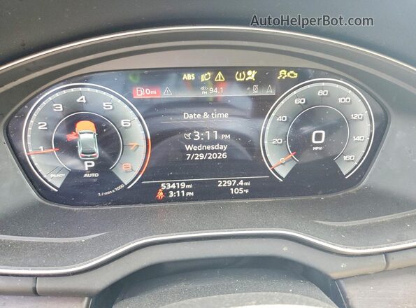 WA1EAAFY3N2024711 2022 AUDI Q5 White Vista del cuadro de instrumentos
