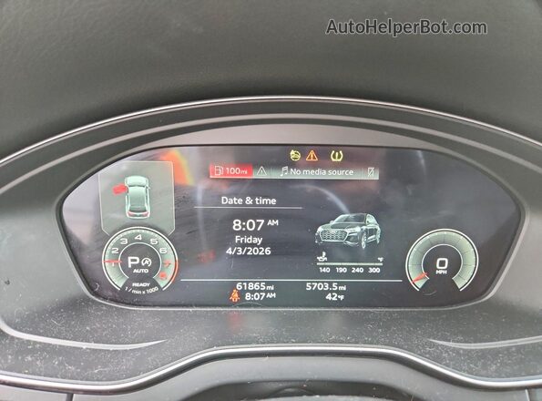 WA1EAAFY4P2101220 2023 AUDI Q5 Black Սարքավորումների վահանակի տեսք