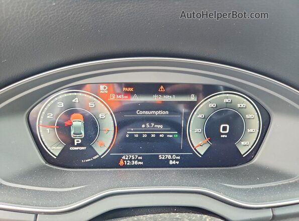 WA1EAAFY4P2194675 2023 AUDI Q5 White Vista del cuadro de instrumentos