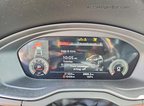 WA1EAAFY7P2121235 2023 AUDI Q5 Black Вид щитка приладів