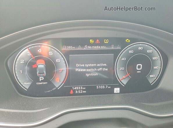 WA1EAAFYXS2034499 2025 AUDI Q5 Blue Вид щитка приладів