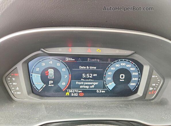 WA1EECF30M1002044 2021 AUDI Q3 Blue Widok zestawu wskaźników