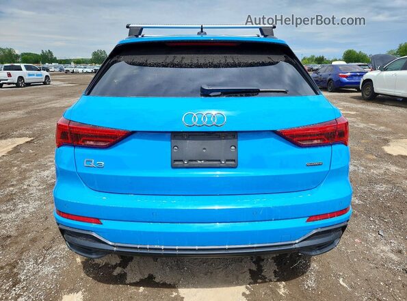 WA1EECF30M1002044 2021 AUDI Q3 Blue Widok z tyłu
