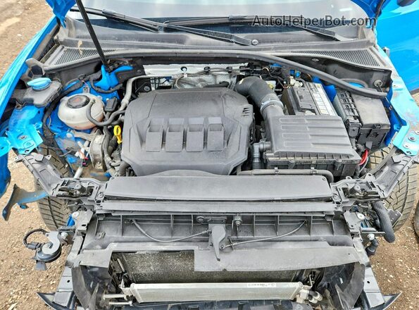 WA1EECF30M1002044 2021 AUDI Q3 Blue Widok komory silnika