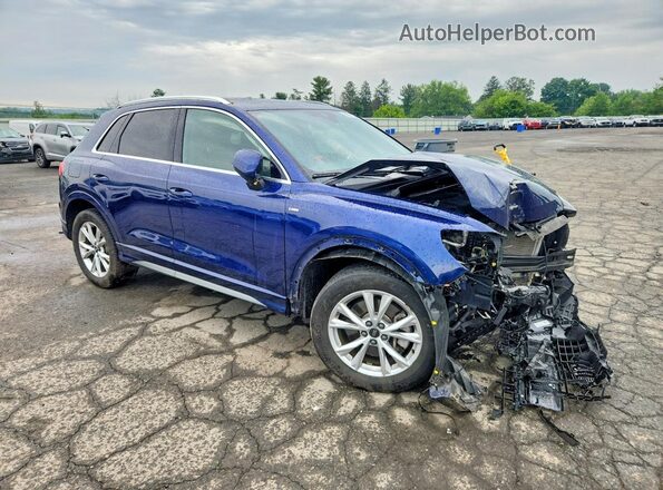 WA1EECF30N1054453 2022 AUDI Q3 Синий Передняя правая четверть