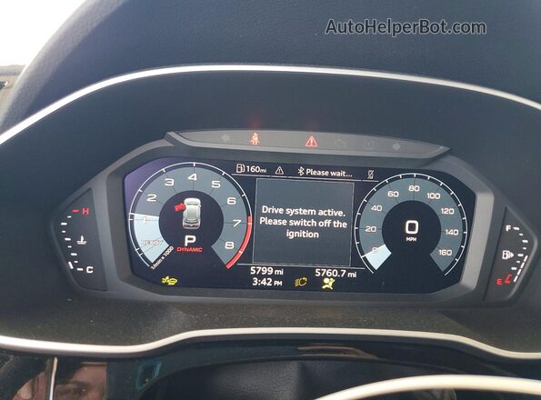 WA1EECF31S1086596 2025 AUDI Q3 Black Вид щитка приладів