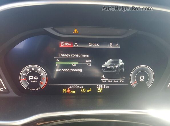 WA1EECF34K1074457 2019 AUDI Q3 Blue Instrument cluster view
