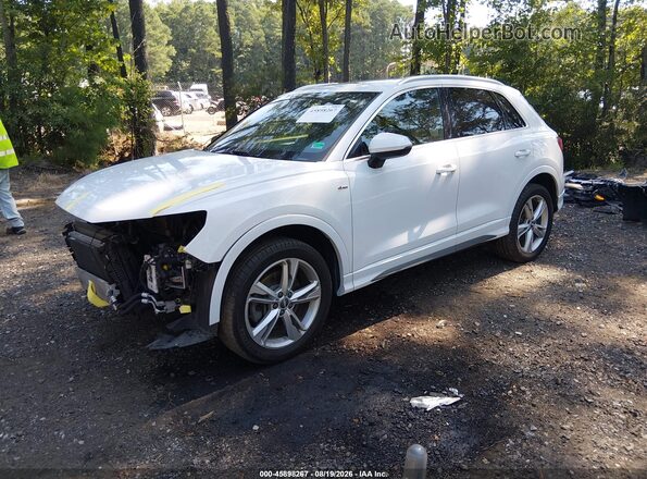 WA1EECF34L1047163 2020 AUDI Q3 White Առջևի ձախ երեք քառորդ տեսարան