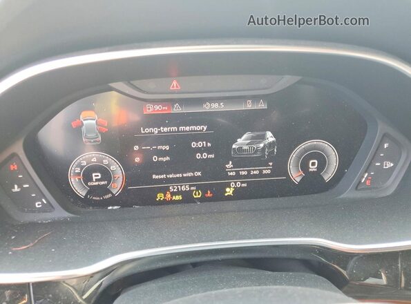 WA1EECF34L1125232 2020 AUDI Q3 White Вид щитка приладів