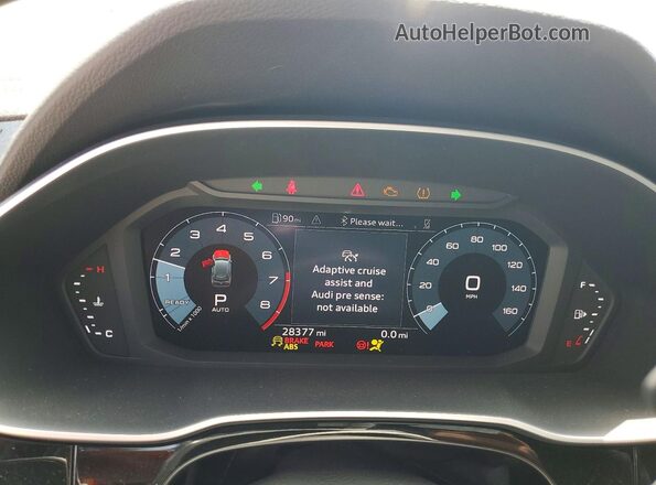 WA1EECF35R1041557 2024 AUDI Q3 White Instrument cluster view