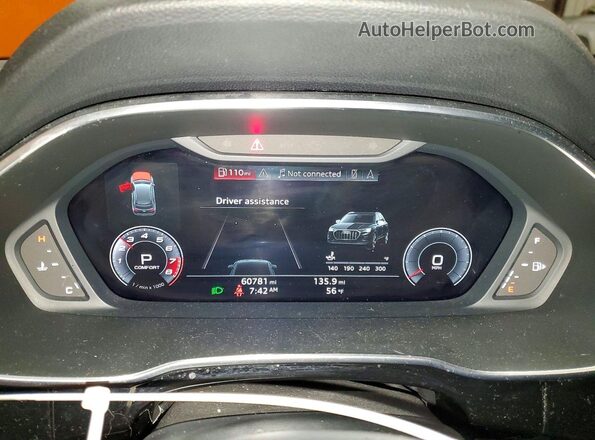 WA1EECF38K1087034 2019 AUDI Q3 Оранжевый Вид щитка приборов