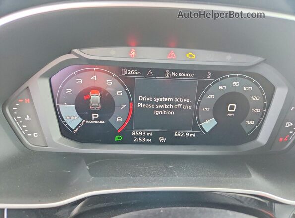 WA1EECF38S1084019 2025 AUDI Q3 Black Vista del cuadro de instrumentos