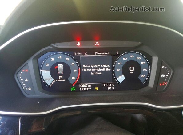 WA1EECF39P1119593 2023 AUDI Q3 Black ხელსაწყოთა პანელის ხედი