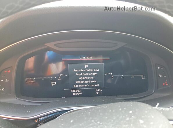 WA1EVAF11MD015628 2021 AUDI Q8 Silver Widok zestawu wskaźników