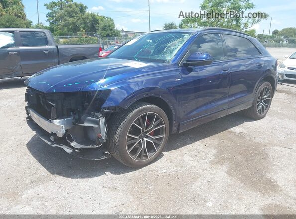 WA1EVAF12MD010325 2021 AUDI Q8 Dark Blue Vista tres cuartos delantera izquierda