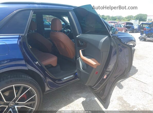 WA1EVAF12MD010325 2021 AUDI Q8 Dark Blue Vista de la etiqueta del VIN