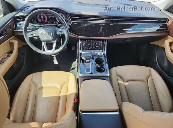 WA1EVAF14KD036700 2019 AUDI Q8 White Vista del salpicadero
