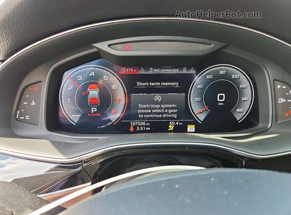 WA1EVAF14KD036700 2019 AUDI Q8 White Vista del cuadro de instrumentos