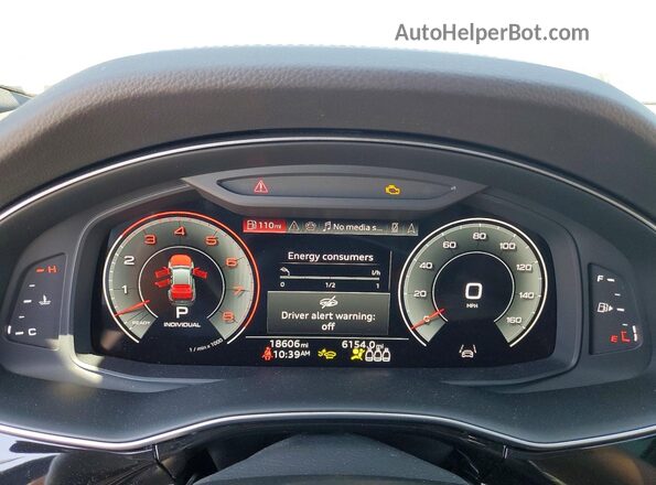 WA1EVBF12SD032764 2025 AUDI Q8 White Widok zestawu wskaźników