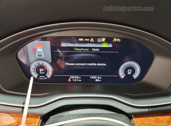 WA1FAAFY7P2182055 2023 AUDI Q5 White Вид щитка приладів