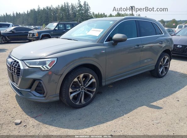 WA1FECF35L1058063 2020 AUDI Q3 Gray Առջևի ձախ երեք քառորդ տեսարան